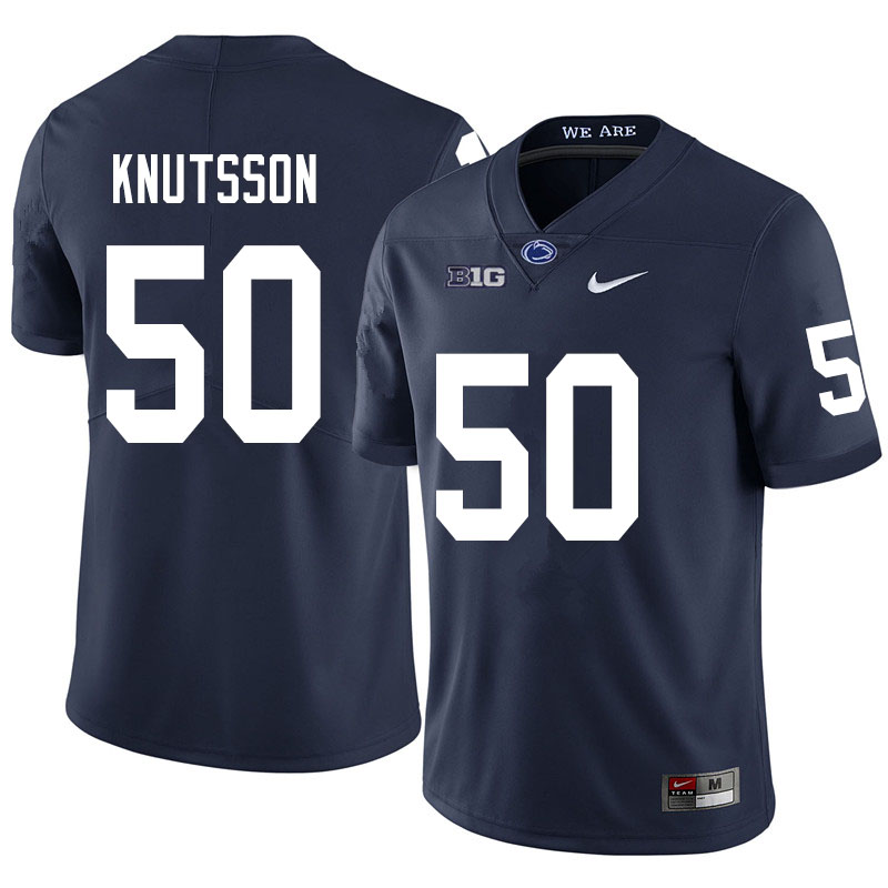 NCAA Nike Men's Penn State Nittany Lions WIll Knutsson #50 College Football Authentic Navy Stitched Jersey TMP7398ZF